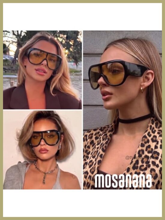 Oversized Shield Sunglasses for Women UV400 Protection Retro Y2K